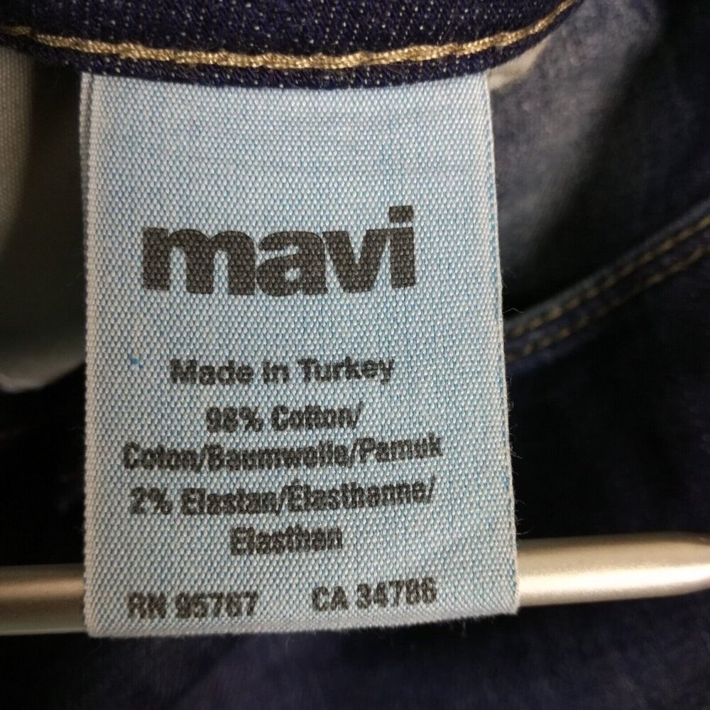 Mavi Womens Jeans Serena Super Skinny Blue Denim Dark Wash Ripped Stretch 28 - Picture 13 of 14